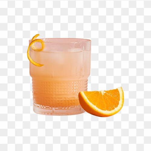 free orange juice glass with orange